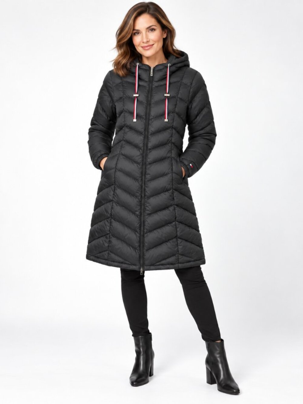 Tommy Hilfiger Black Packable Down Coat M